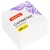   Салфетки бумажные OfficeClean, 1 слойн., 23*23см, белые, 100шт