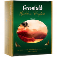 Чай Greenfield "Golden Ceylon", черный, 100 фольг. пакетиков по 2г