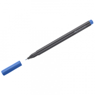 Ручка капиллярная Faber-Castell "Grip Finepen" синяя, 0,4мм, трехгранная