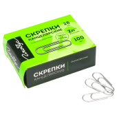 Скрепки 22мм, Globus, 100шт., оцинкованные, карт. упак.