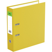   Папка-регистратор СТАММ "Стандарт", 70мм, бумвинил, с карманом на корешке, желтая