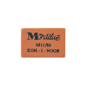 Ластик Koh-I-Noor "Mondeluz" 80, прямоугольный, натуральный каучук, 26*18,5*8мм
