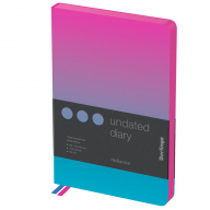 Ежедневник недатир. B6, 136л., кожзам, Berlingo "Radiance", розовый/голубой градиент