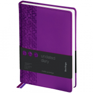 Ежедневник недатир. A5, 160л., кожзам, Berlingo "Vivella Prestige", фиолетовый