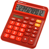   Калькулятор настольный Eleven CDC-110-RD, 12 разрядов, двойное питание, 125*160*28мм, красный