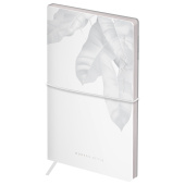   Еженедельник недатированный, 100*170мм, 64л., мягкий переплет, кожзам, Greenwich Line "Floret. Pearl", с резинкой