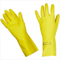 Перчатки резиновые Vileda Professional "Контракт", р.M, желтый, пакет