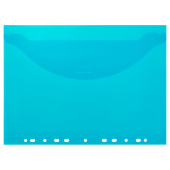   Папка-конверт с перфорацией с клапаном OfficeSpace А4, 180мкм, синяя