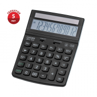 Калькулятор настольный Citizen ECC-310, 12 разрядов, питание от солнечной батареи, 107*173*34мм, черный
