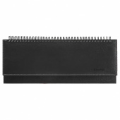   Планинг датированный 2026г., 64л., 330*130мм, кожзам, Berlingo "Silver Pristine", черный