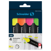 Набор текстовыделителей Schneider "Job" 4цв., 1-5мм