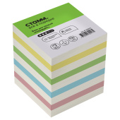   Блок для записей на склейке СТАММ "Стандарт", 9*9*9см, ассорти