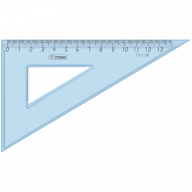 Треугольник 30°, 13см Стамм, прозрачный голубой