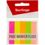 Флажки-закладки Berlingo, 50*12мм, бумажные, 50л*5 неоновых цветов, европодвес