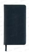 Еженедельник Qredo "Dublin" А6, 64л, недатир.,кожзам, темно-синий