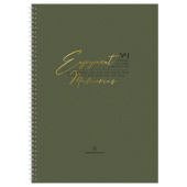 Тетрадь 80л., А4, клетка на гребне GreenwichLine "Moderate", матовая ламинация, тиснение фольгой, 80г/м2