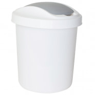 Ведро-контейнер для мусора (урна) Svip "Ориджинал", 12л, круглое, пластик, белое