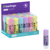 Клей-карандаш Berlingo "Aqua", 15г, цветной