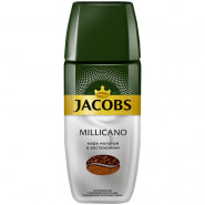 Кофе растворимый Jacobs "Monarch "Millicano", сублимированный, с молотым, стеклянная банка, 95г