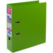 Папка-регистратор Esselte "Standard Plus", 80мм, полипропилен, нижний метал. кант, зеленая