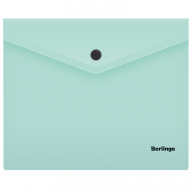 Папка-конверт на кнопке Berlingo "Instinct", А5+, 180мкм, мятный