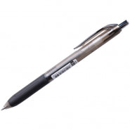 Ручка шариковая автоматическая Crown "Quick Dry" черная, 0,5мм, грип, гибридные чернила