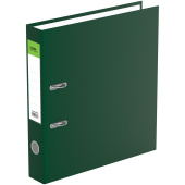   Папка-регистратор СТАММ "Стандарт", 50мм, бумвинил, с карманом на корешке, зеленая