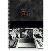   Тетрадь 100л., А4 клетка на гребне BG "Офисный стиль", глянцевая ламинация, твердая обложка