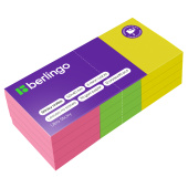Самоклеящийся блок Berlingo "Ultra Sticky", 50*40мм, 12 блоков по 80л, 3 неоновых цвета