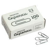 Скрепки 22мм, Globus, 100шт., карт. упак.