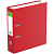 Папка-регистратор СТАММ "Стандарт", 70мм, бумвинил, с карманом на корешке, красная