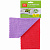 Салфетки для уборки OfficeClean "Универсальные", набор 2шт (фиолетовая+красная)., микрофибра, 25*25см, европодвес