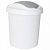 Ведро-контейнер для мусора (урна) Svip "Ориджинал", 12л, круглое, пластик, белое